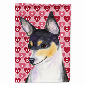 Chihuahua #4 Hearts Love and Valentine's Day Portrait Flag Garden Size