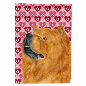 Chow Chow #2 Hearts Love and Valentine's Day Portrait Flag Garden Size