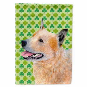 Australian Cattle Dog St. Patrick's Day Shamrock Portrait Flag Garden Size