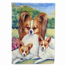 Papillon Love Breed Themed Flag Canvas