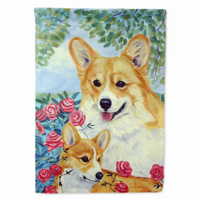 Corgi Love Breed Themed Flag Canvas