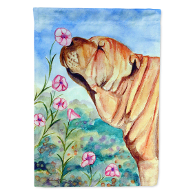 Shar Pei Flowers Themed House Flag