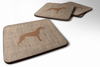 Greyhound - Brown Foam Coaster