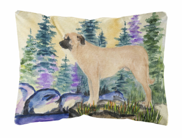 Anatolian Shepherd Dog Portrait/Landscape Painting Fabric Decorative Pillow