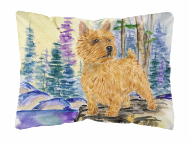 Norwich Terrier 1 Portrait/Landscape Painting Fabric Decorative Pillow