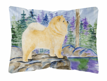 Chow Chow 2 Portrait/Landscape Painting Fabric Decorative Pillow