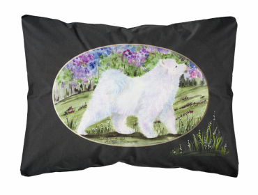 Samoyed Portrait/Landscape Painting Fabric Decorative Pillow