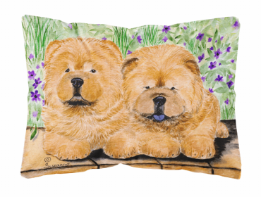 Chow Chow 4 Portrait/Landscape Painting Fabric Decorative Pillow