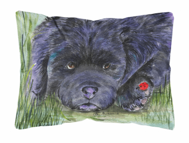 Newfoundland 2 Portrait/Landscape Painting Fabric Decorative Pillow