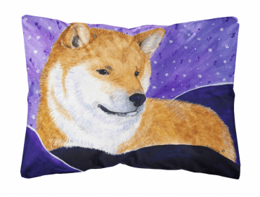 Shiba Inu 1 Portrait/Landscape Painting Fabric Decorative Pillow