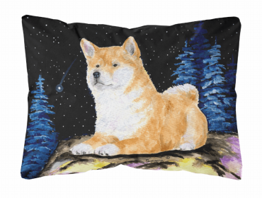 Shiba Inu Portrait/Landscape Painting Fabric Decorative Pillow