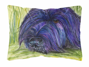 Briard 1 Portrait/Landscape Painting Fabric Decorative Pillow