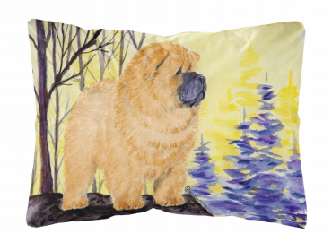 Chow Chow 9 Portrait/Landscape Painting Fabric Decorative Pillow