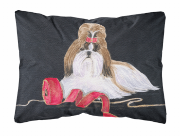 Shih Tzu 5 Portrait/Landscape Painting Fabric Decorative Pillow