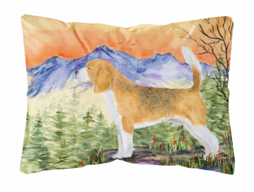 Beagle 3 Portrait/Landscape Painting Fabric Decorative Pillow