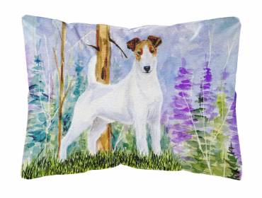 Jack Russell Terrier 1 Portrait/Landscape Painting Fabric Decorative Pillow