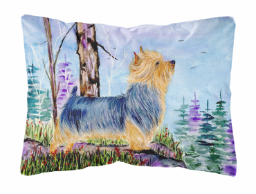 Norwich Terrier 3 Portrait/Landscape Painting Fabric Decorative Pillow