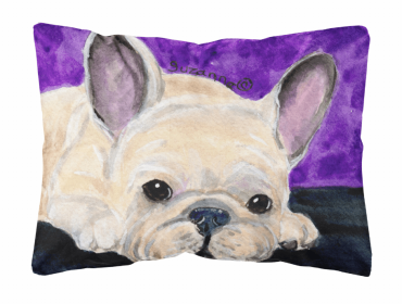 French Bulldog 3 Portrait/Landscape Painting Fabric Decorative Pillow