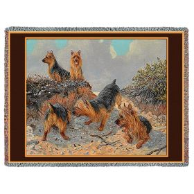 Australian Terrier - Cotton Woven Blanket Throw