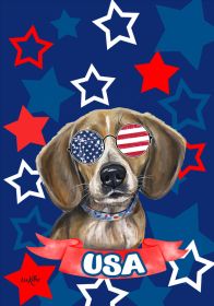 Beagle - Patriotic House Flag