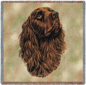 Boykin Spaniel - Lap Square Cotton Woven Blanket Throw