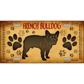 French Bulldog Breed Metal License Plate