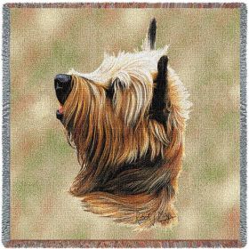 Cairn Terrier - Lap Square Cotton Woven Blanket Throw