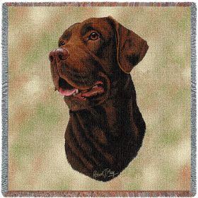 Labrador Retriever - Chocolate - Cotton Woven Throw