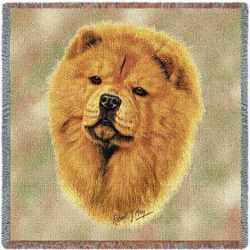 Chow Chow - Lap Square Cotton Woven Blanket Throw