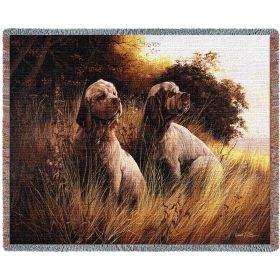 Clumber Spaniel - Cotton Woven Blanket Throw