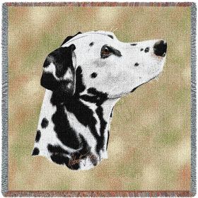 Dalmatian - Lap Square Cotton Woven Blanket Throw