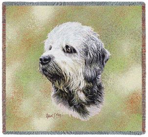 Dandie Dinmont - Lap Square Cotton Woven Blanket Throw