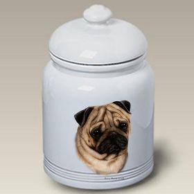 Pug - Fawn - Best of Breed Ceramic Treat Jar