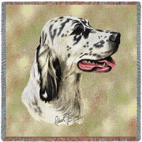 English Setter - Lap Square Cotton Woven Blanket