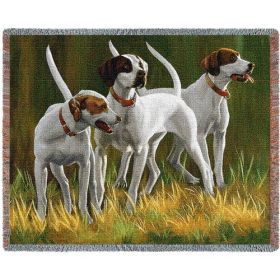 First Light Hounds Pointers - Cotton Woven Blanket Throw