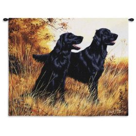 Flat-Coated Retriever / Woven Tapestry Wall Art Hanging