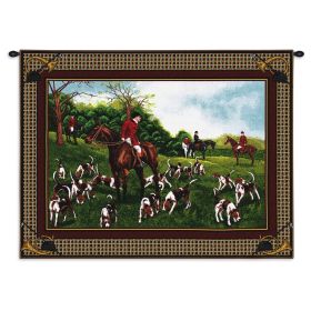 Fox Hunt - Woven Tapestry Wall Art Hanging