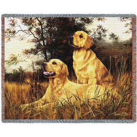 Golden Retriever - Cotton Woven Blanket Throw