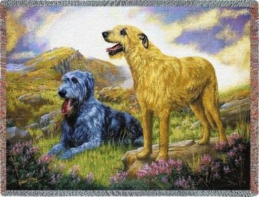 Irish Wolfhound - Cotton Woven Blanket Throw