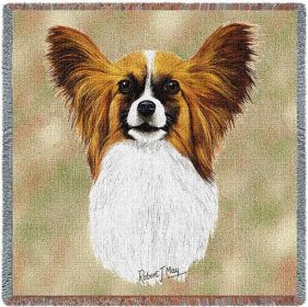 Papillion - Lap Square Cotton Woven Blanket Throw