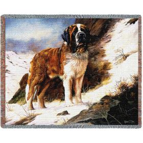 Saint Bernard - Cotton Woven Blanket Throw