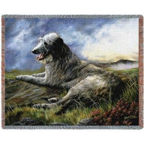 Scottish Deerhound - Cotton Woven Blanket Throw