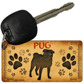 Pug  Novelty Metal Key Chain