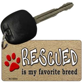 Rescued Is My Favorite  Novelty Key Chain