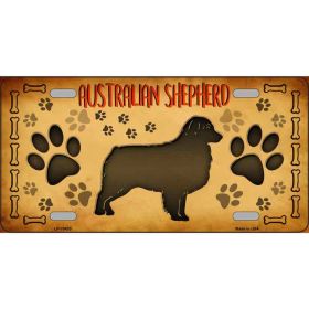 Australian Shepherd Breed Metal License Plate