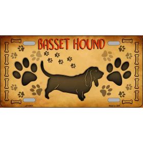 Basset Hound Breed Metal License Plate