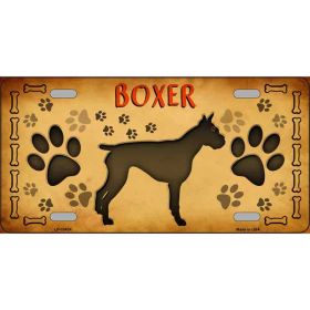 Boxer Breed Metal License Plate