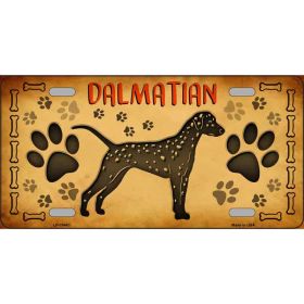 Dalmatian Breed Metal License Plate