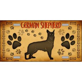 German Shepherd Breed Metal License Plate