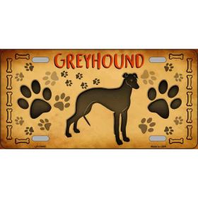 Greyhound Breed Metal License Plate